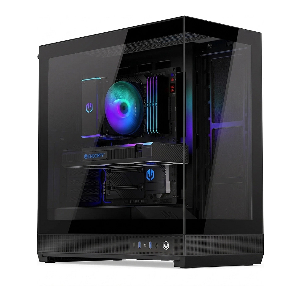 Kasë PC ENDORFY Fishtank 6000 Flex / Mid Tower / ATX / 9x 120mm Fan Support / Tempered Glass / Back-Connect / 2x 360mm Radiator - Zezë