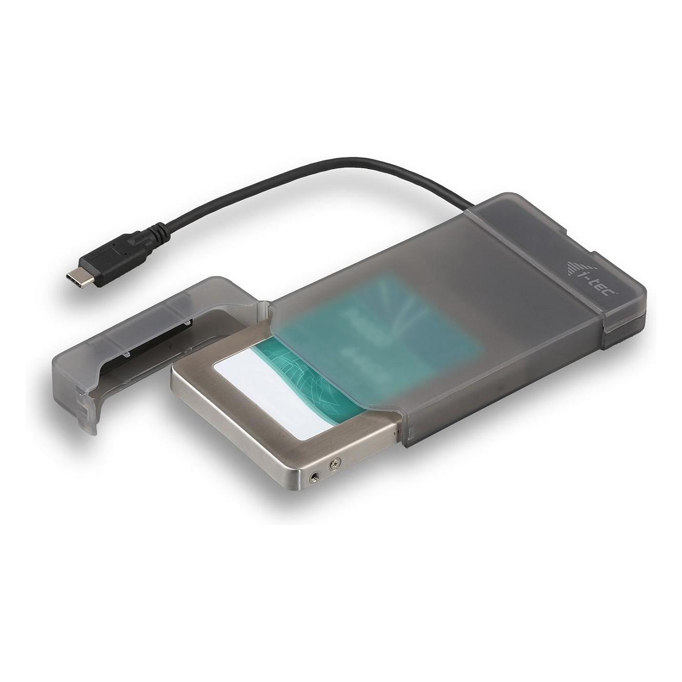 Këllëf për Disqe i-tec C31MYSAFEU313, 2.5", SATA, USB-C 3.2 Gen 2, 10Gbps - Zezë