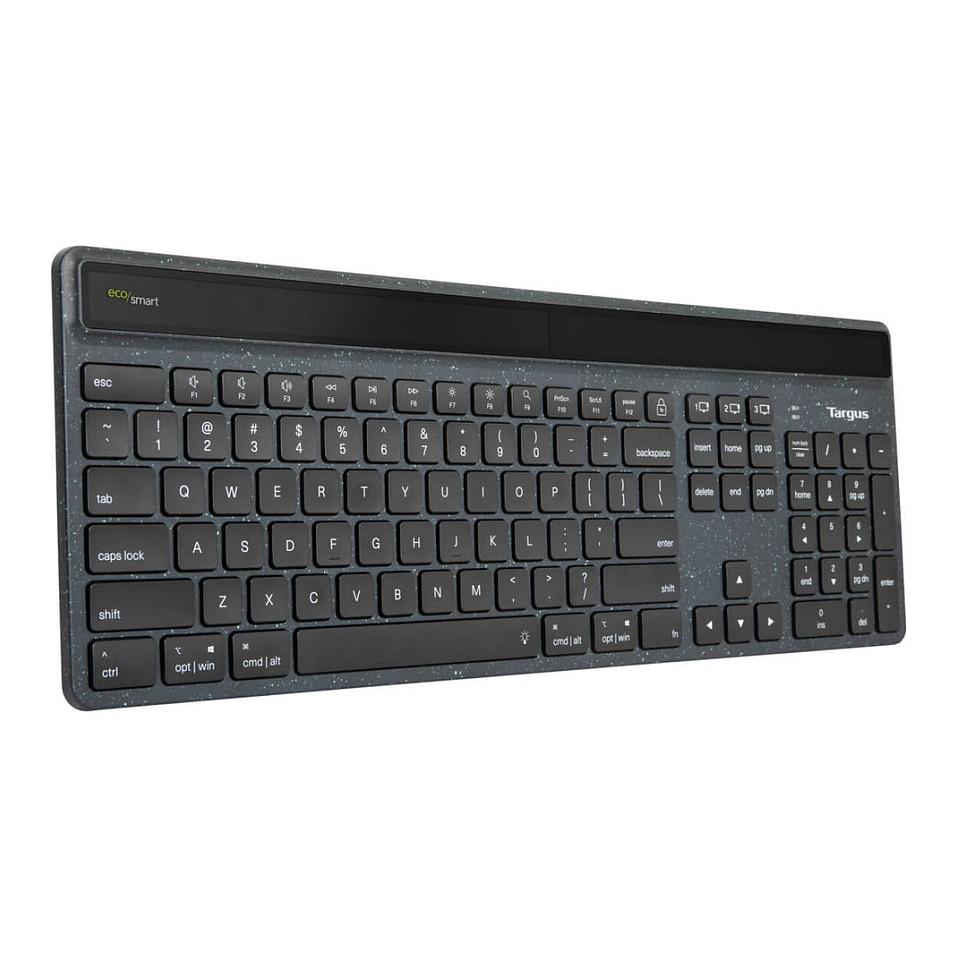 Tastierë pa Kabllo Targus EcoSmart AKB868DE, Bluetooth 5.0, Gjermane, Full-Size, 104 Taste, Ndriçim - Zezë - 2