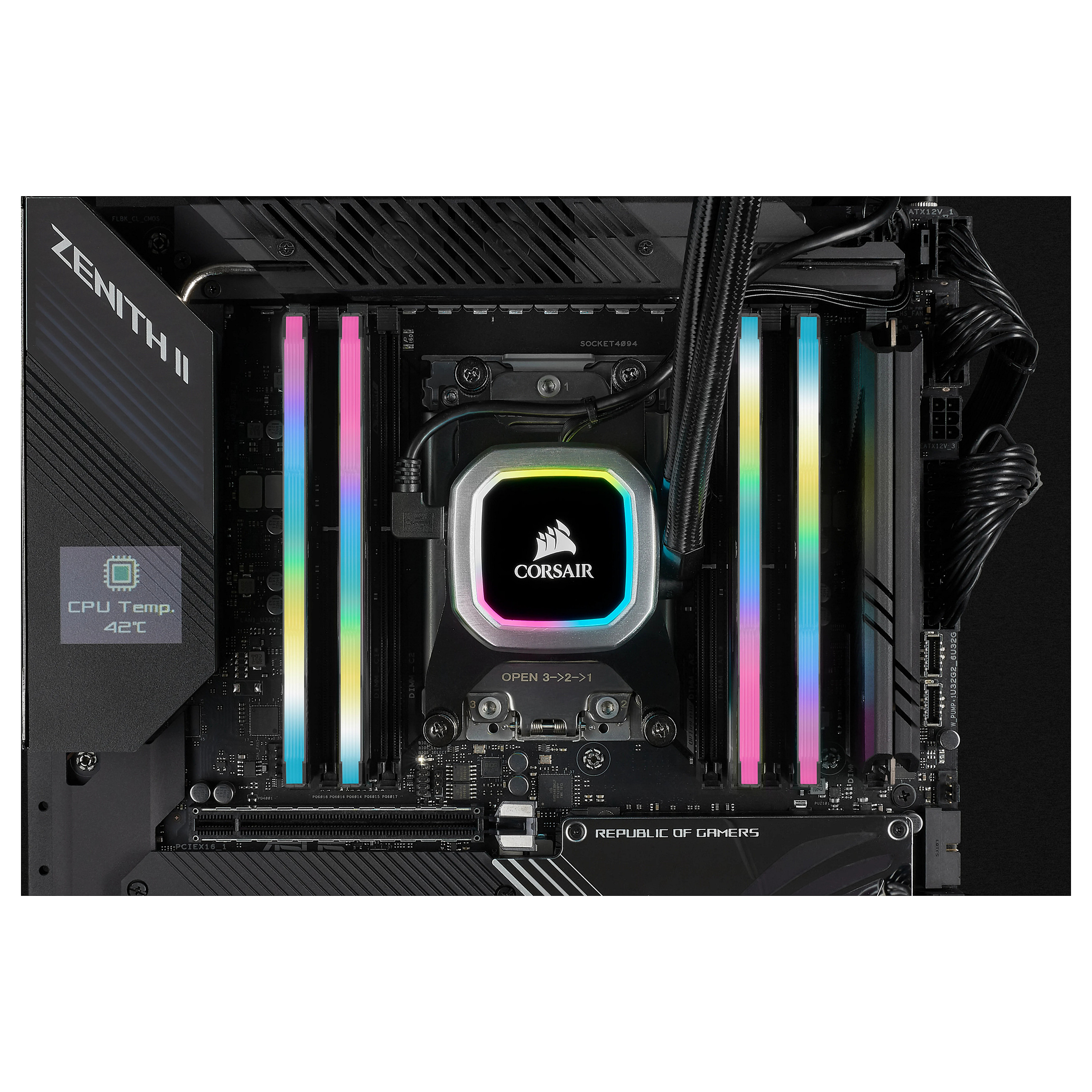 RAM Memorie DDR4 CORSAIR 32 GB / 3200 MT/s – CL16 – VENGEANCE RGB / Zezë - 4