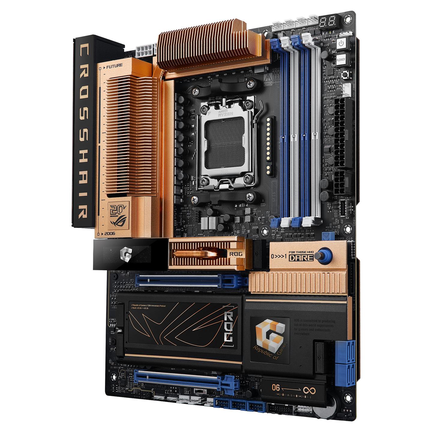 Pllakë Amë ASUS ROG CROSSHAIR 2006 / AMD AM5 / DDR5 / ATX / Wi-Fi 7 / 5GbE LAN - 2