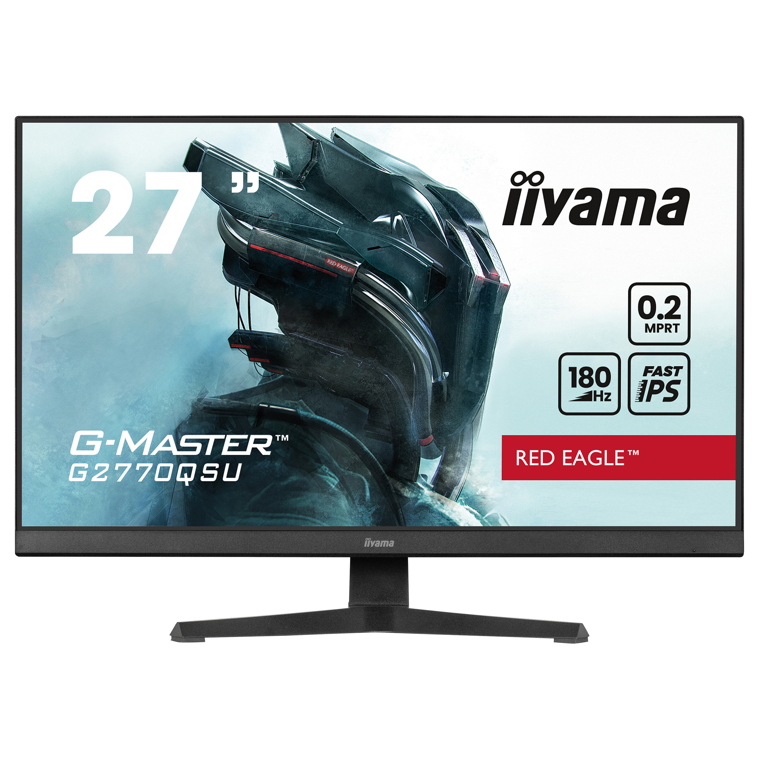Monitor Gaming Iiyama G-Master G2770QSU-B6 / 27" / WQHD Fast IPS / 180Hz / 0.2ms / HDMI+DP+USB - Zezë - 2