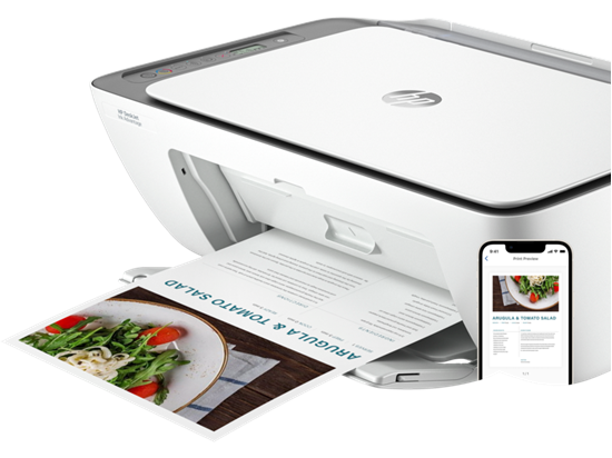 Printer HP Printer AiO DeskJet 2876 / Print, Copy, Scan / A4 / Color / Up to 20 ppm / Bluetooth / Wifi / e bardhë - 2