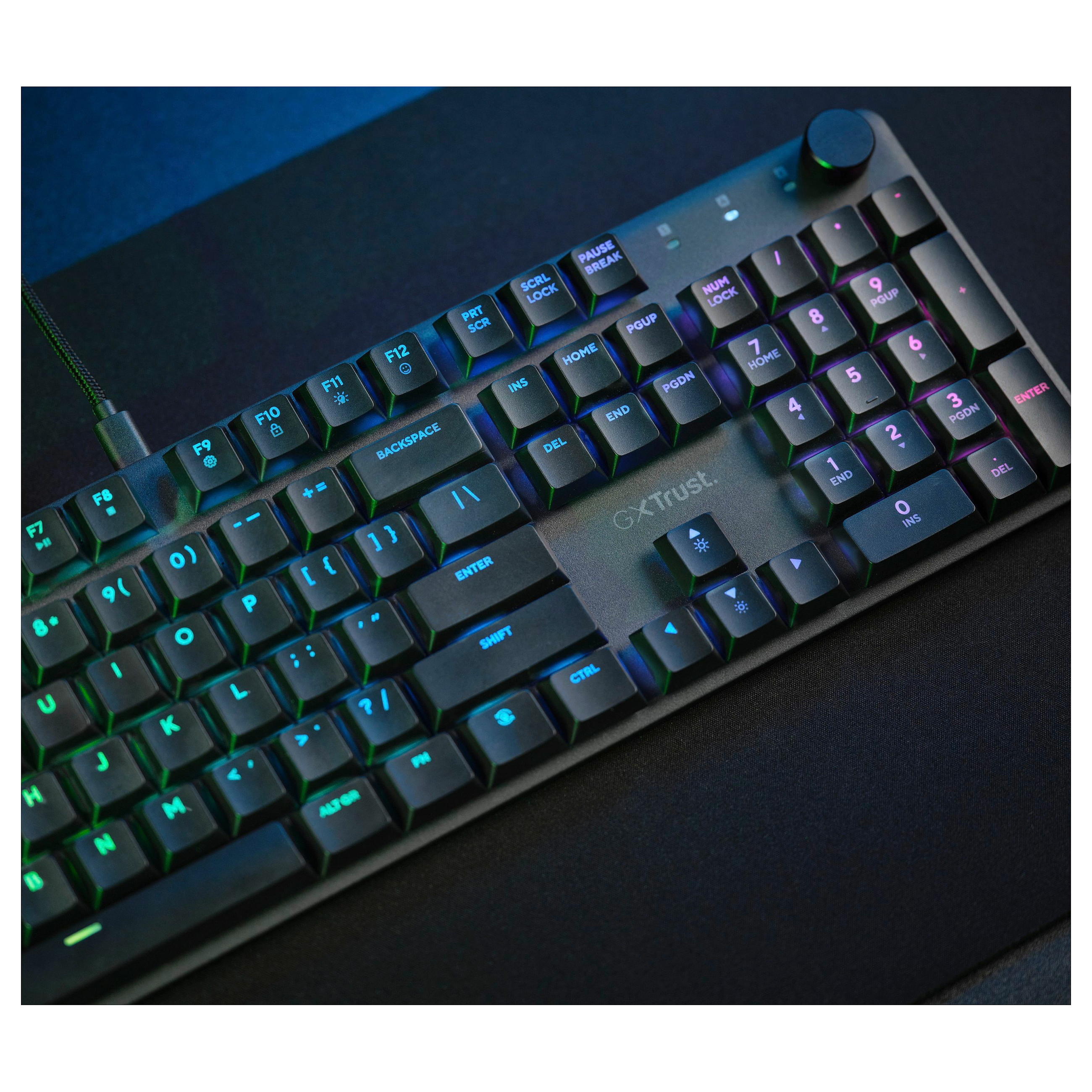 Tastierë Gaming Trust GXT 866 Torix / Wired / Mechanical Switch LED / QWERTZ / German Language - Zezë - 12