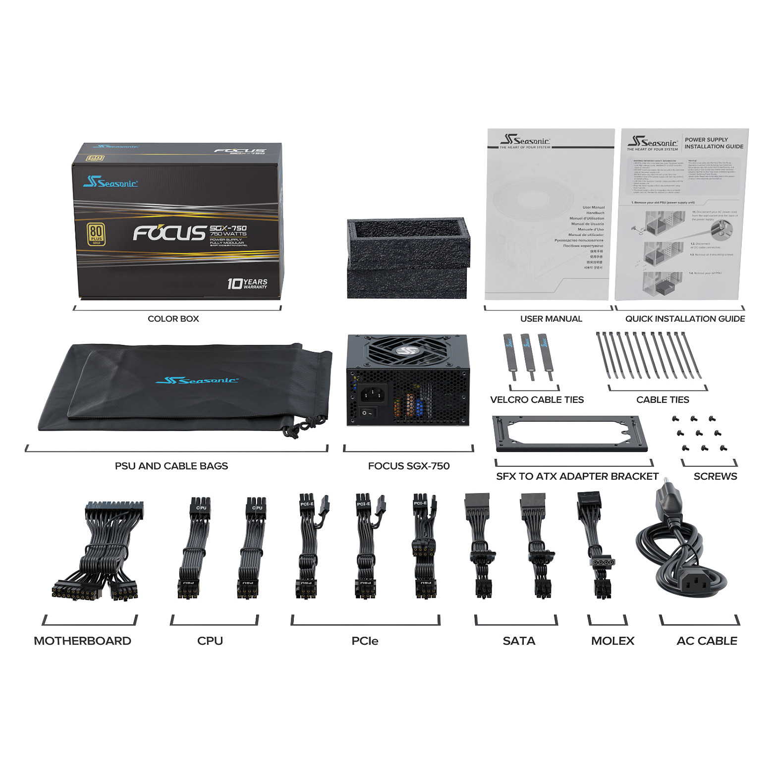Furnizues Energjie (PSU) 750W Seasonic FOCUS SGX 80+Gold - 7