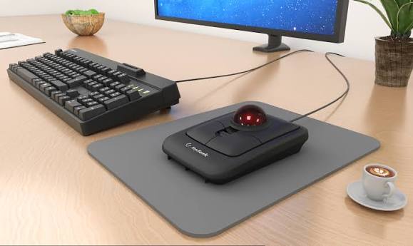 Maus me kabllo KeySonic KSM-4006-UT / 1000 DPI / USB-A / Trackball / 3 Butona - Zezë - 3