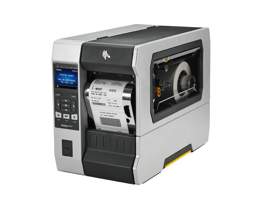 Printer Label Zebra ZT610, Thermo Transfer, 203DPI, 356mm/s, USB, RS-232, Gigabit Ethernet, Bluetooth 4.0 - Zezë/Argjend