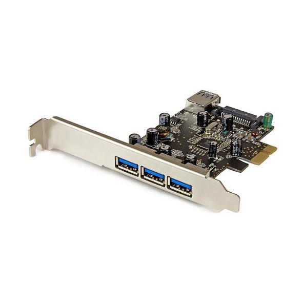 Kartë Zgjerimi StarTech.com PEXUSB3S42, PCI Express 2.0 x1, 4x USB-A 3.2 Gen 1, 5Gbps, 3x të jashtme + 1x të brendshme, UASP, VIA/VLI VL805, Low Profile + Full Height - 1