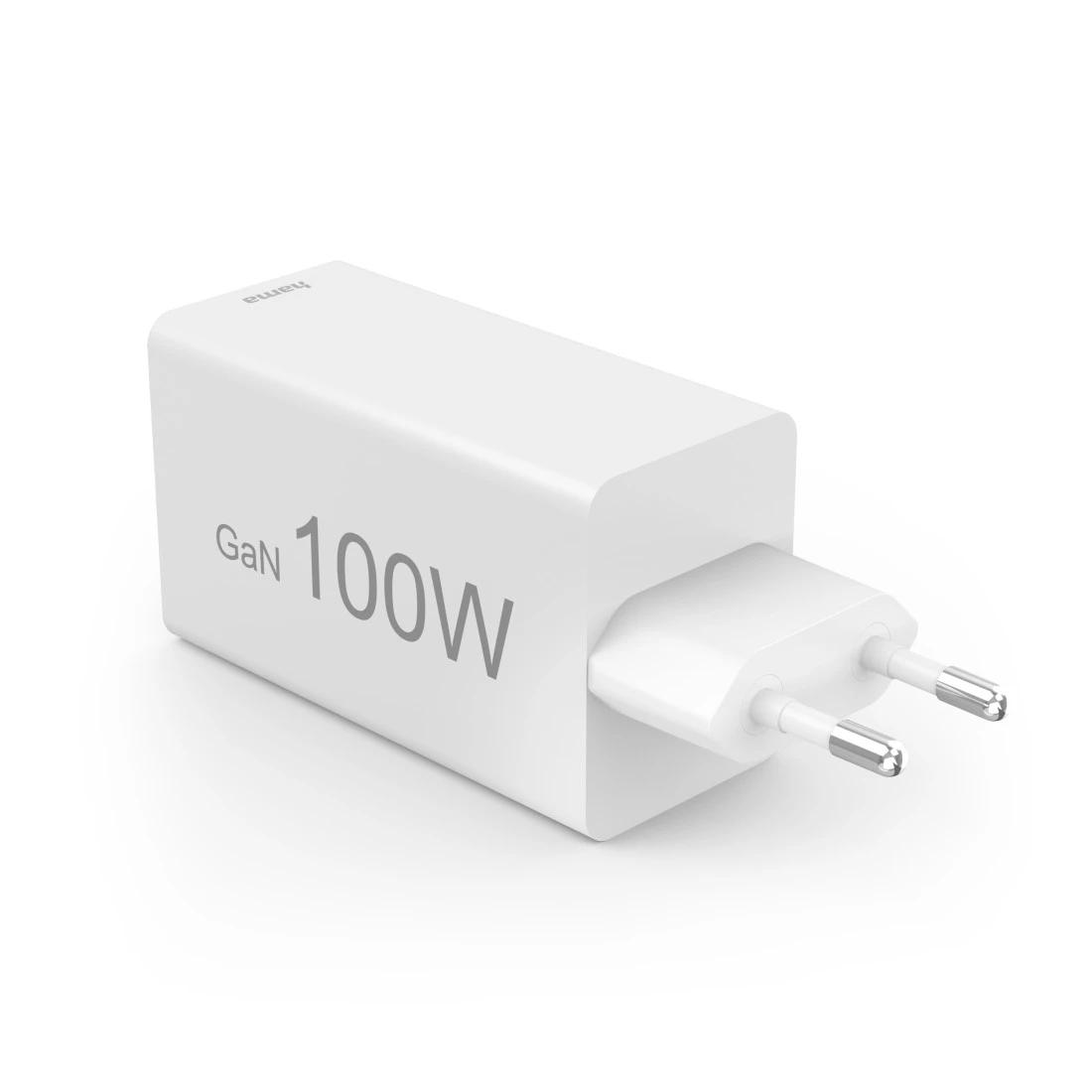 Adapter Rryme Hama 00201997 / USB-C / USB-A / 100W / GaN / Power Delivery - Bardhë - 3