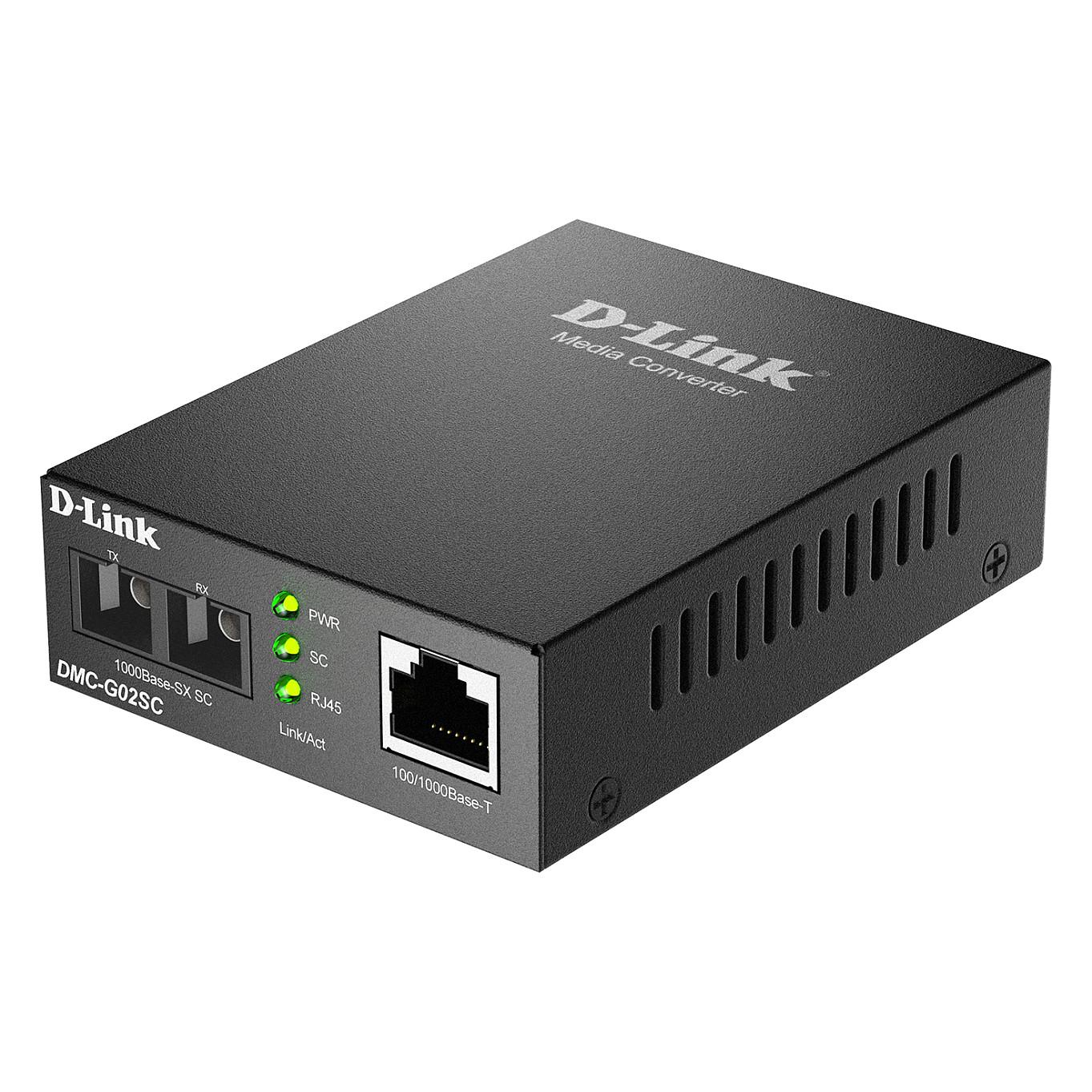 Konvertues i Mediave D-Link DMC-G02SC/E, Gigabit Ethernet RJ45 në 1000BASE-SX SC, Multimode, deri në 550m - Zez5 - 2