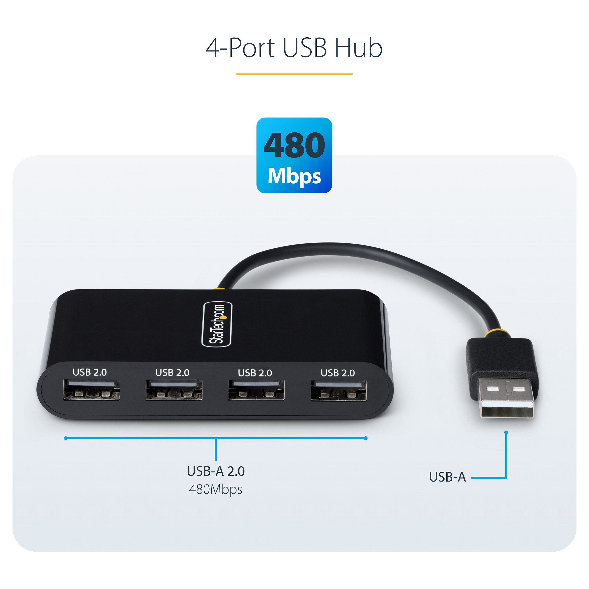 Hub StarTech ST4200MINI2 USB-A to 4x USB-A - 10