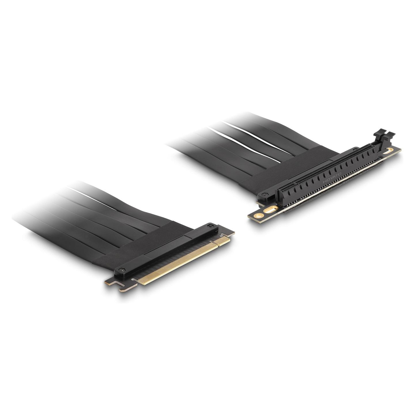 Kartë Riser PCI Express Delock, PCIe x16, x16 Slot, 90°, Kabllo 30cm