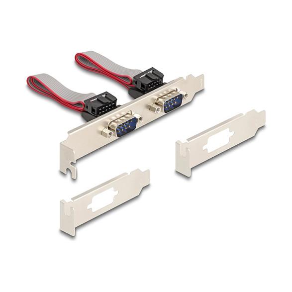 Kartë Zgjerimi Mini PCI Express Delock 95276 / Mini PCIe Full Size / 2x RS-232 DB9 / 460.8Kbps / WCH382L / Furnizim 5V/12V - 3