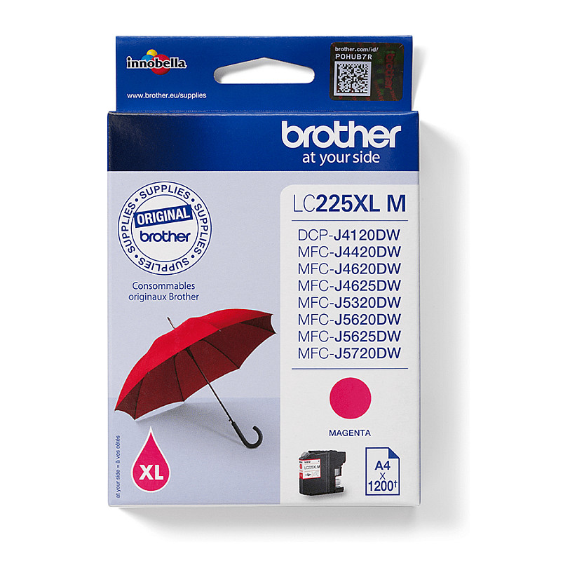 INK Brother LC-225XL-M deri në 1.200 faqe sipas ISO/IEC 24711 - Rozë - 1