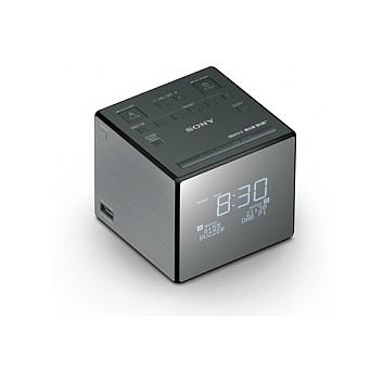 Radio me orë Sony XDR-C1DBP, DAB, DAB+, FM, Tuner digjital, Ekran LCD me ndriçim të bardhë, Bateri CR2032 - zezë, argjend