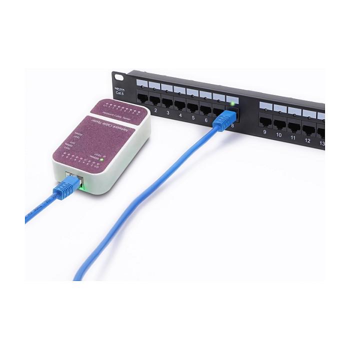 Panel Patch për Rrjet Delock 91087 , 19" , 1U , 24x RJ45 , Cat.6 , me LED , LSA - Zezë - 3