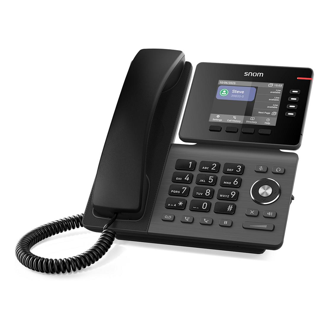 Telefon VoIP Snom D810W, ekran 3.36" IPS me ngjyra, Wi-Fi, 2× Gigabit Ethernet, USB 2.0, PoE - Zezë - 3