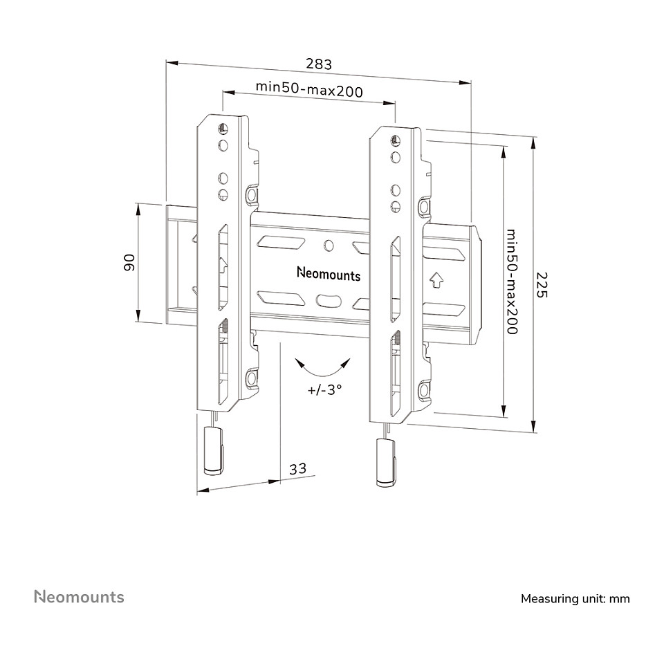 Mbajtëse për TV Wall mount for 24-55" screens 50KG WL30S-850BL12 Neomounts - 19