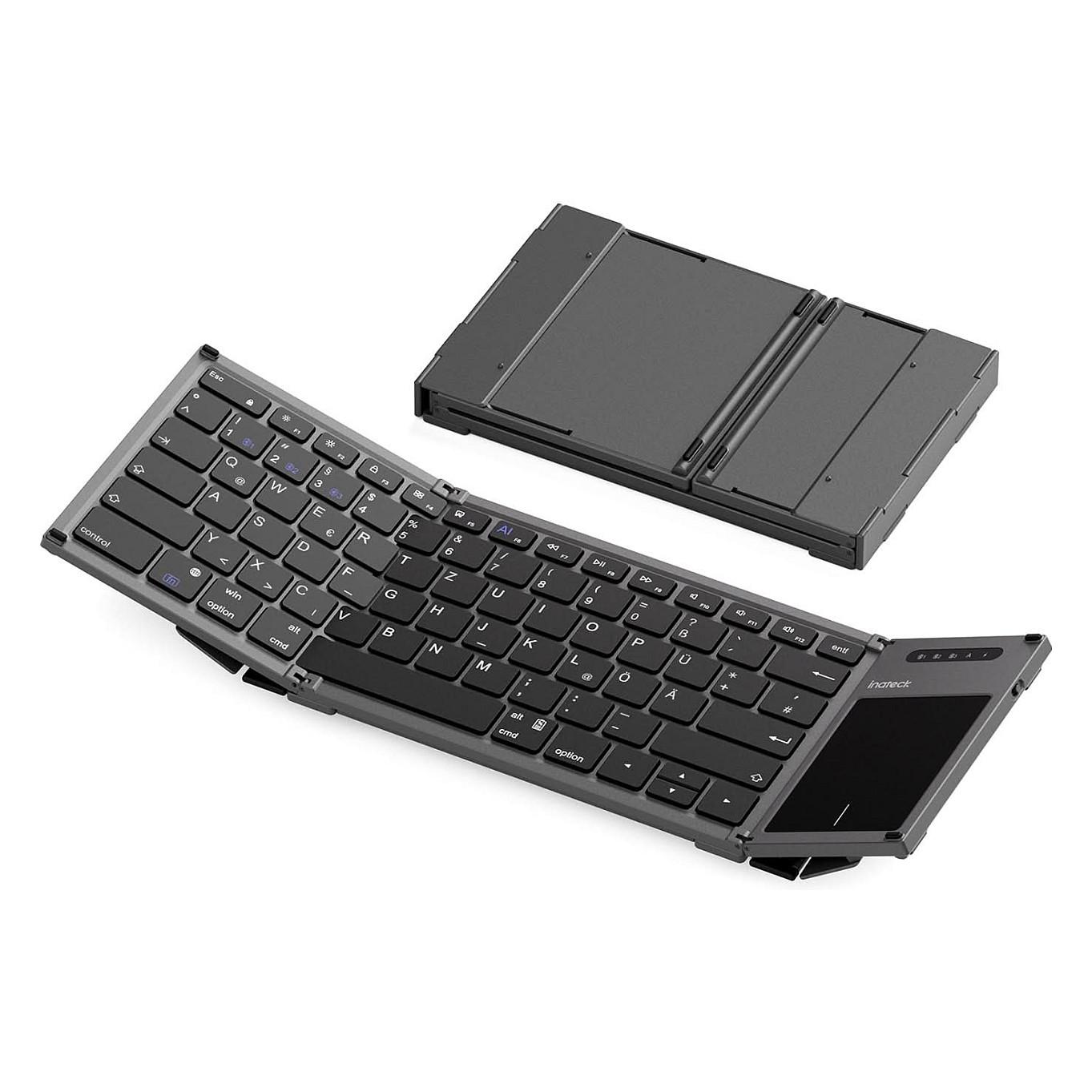 Tastierë Pa kabllo Inateck KB06101 / Kompakte / Touchpad / Bluetooth 5.3 + RF Wireless / QWERTZ – Hiri