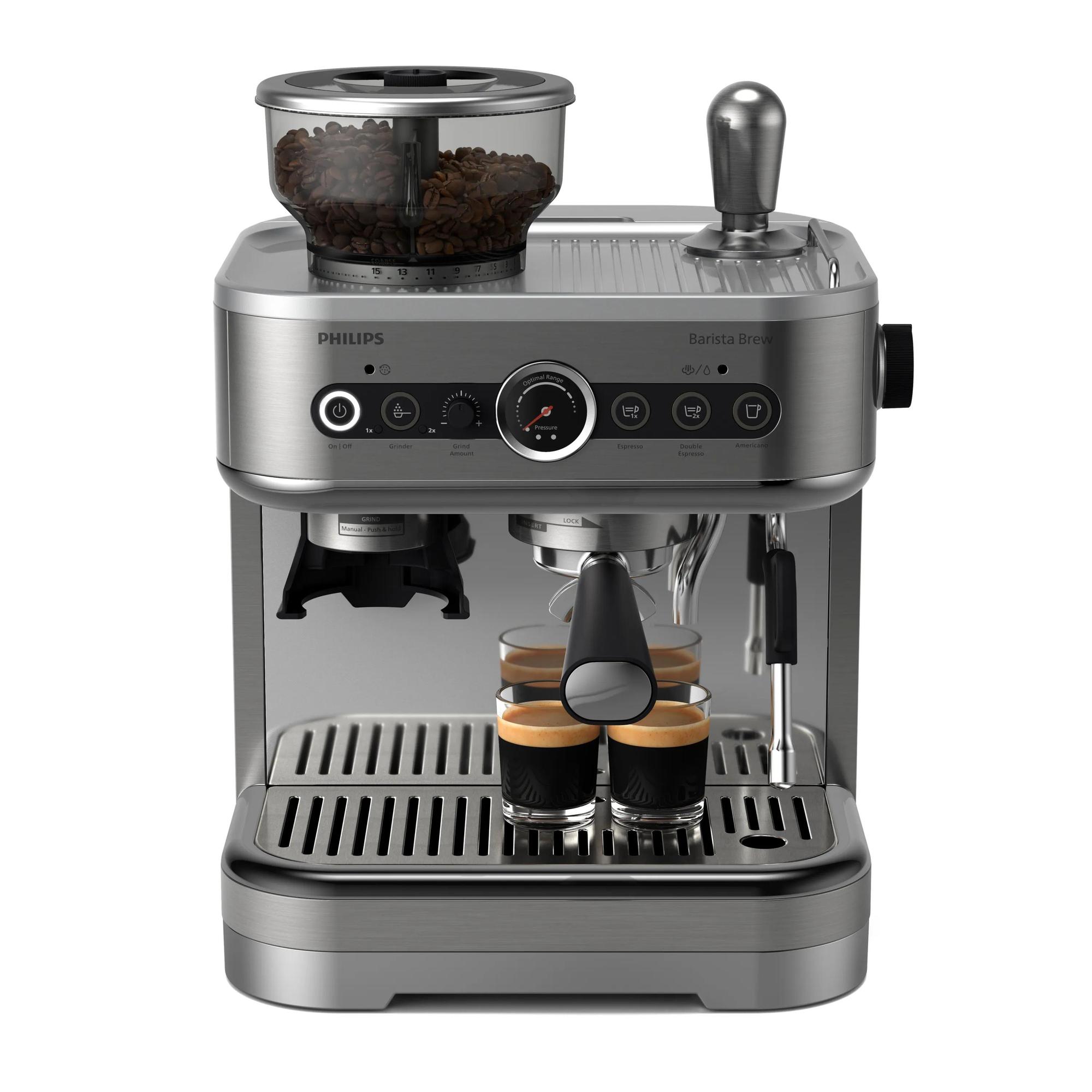 Aparat për kafe Philips Barista Brew / PSA3228/01 / Portafilter / 15 Bar / 2.3L – Argjend