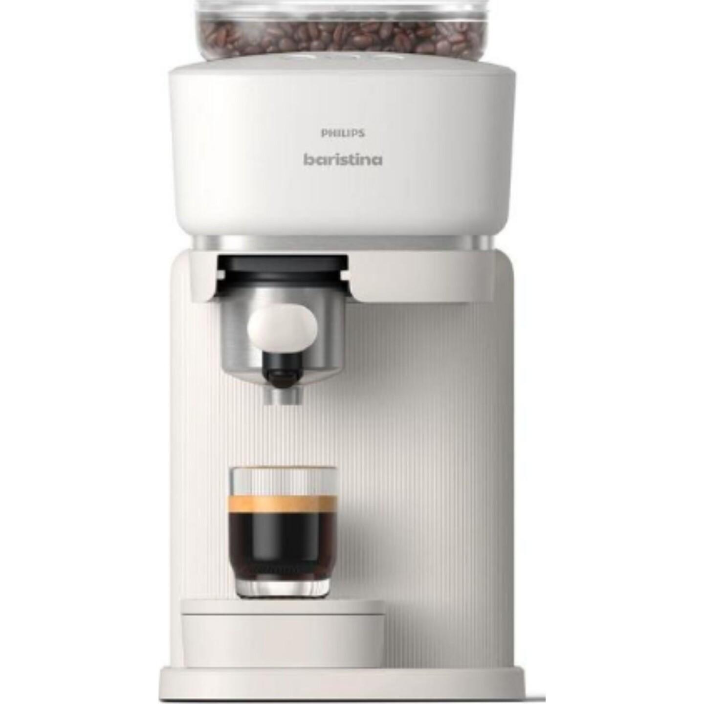 Aparat për Espresso Philips Baristina BAR300/00, 16 bar, Mulli Qeramik, Rezervuar 1.2 L – Bardhë