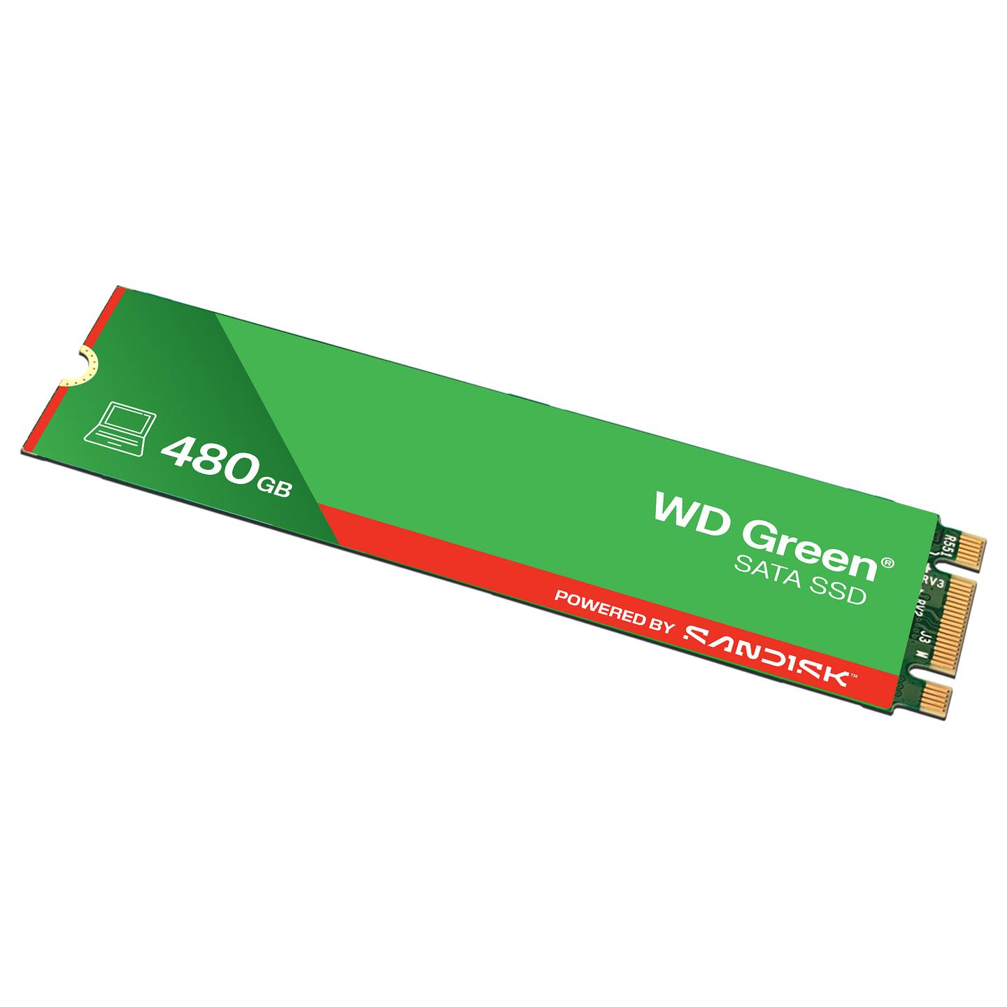 SSD e Brendshme Western Digital Green WDS480G3G0B / 480GB / M.2 2280 / SATA III 6Gb/s / 545MB/s Read - Gjelbër - 3