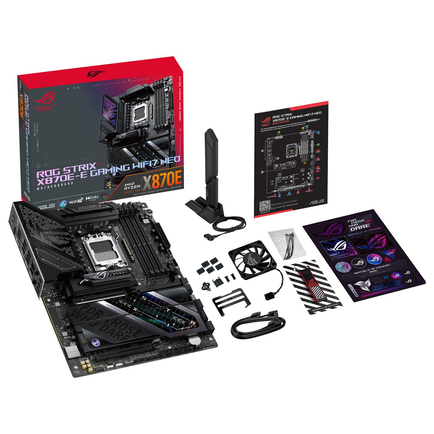 Pllakë Amë ASUS ROG STRIX X870E-E GAMING / AMD AM5 / X870E / DDR5 / ATX / Wi-Fi 7 / 5GbE LAN - 13