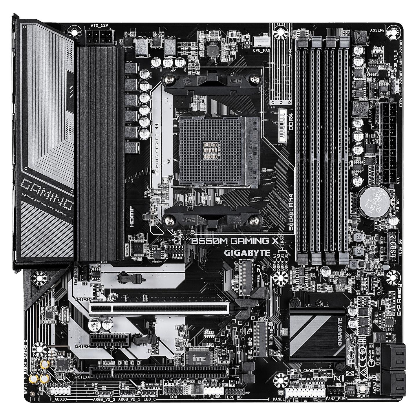 Pllakë Amë MB AMD Gigabyte B550M GAMING X, AM4, AMD B550, Micro ATX, DDR4, 2x DIMM - 2