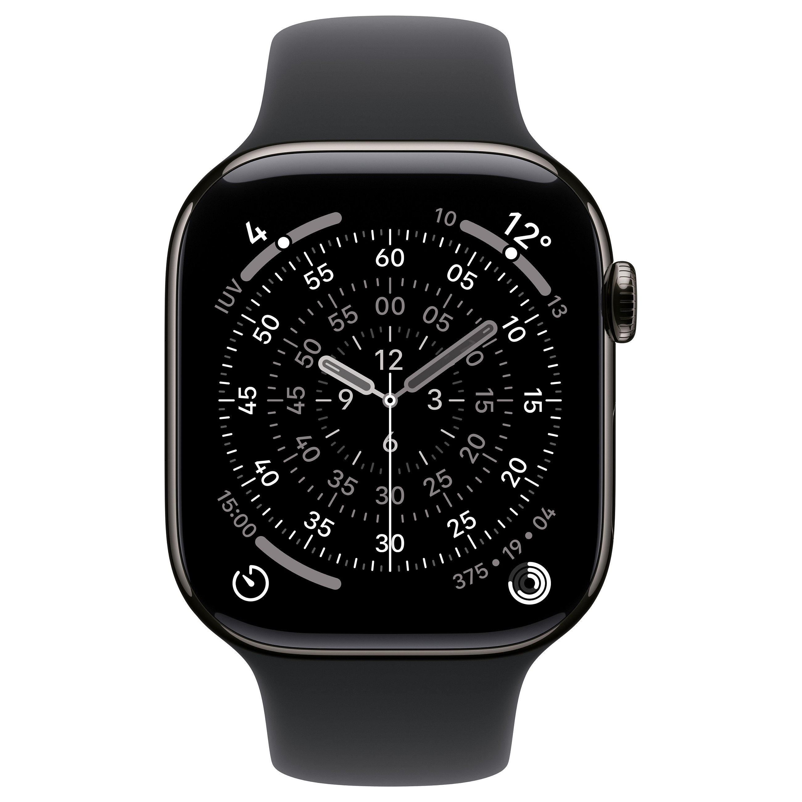 Apple Watch Series 11 / 46mm / Cellular / Titanium Slate Case with Black Sport Band - M/L - 2