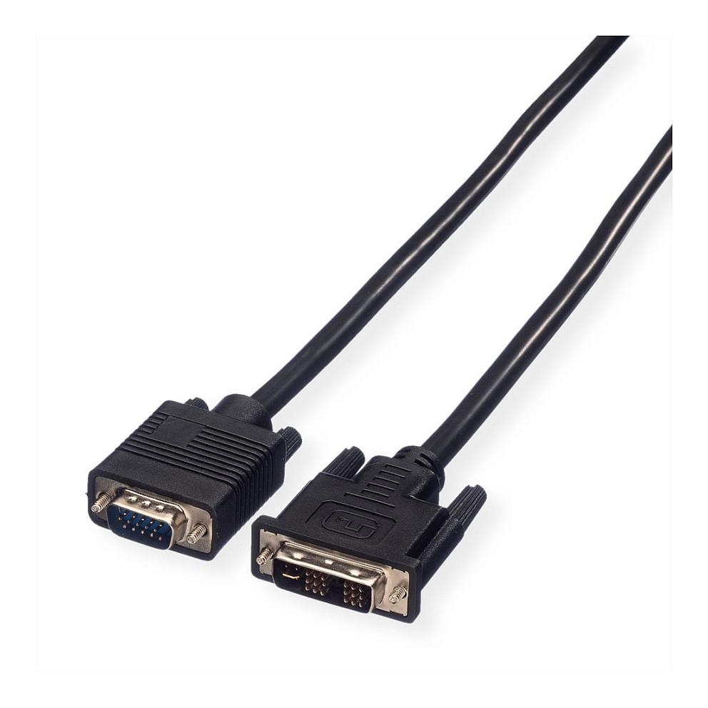 Kabllo DVI VALUE 11.99.5420 / DVI-A 12+5 në VGA (D-Sub) / 2m - Zezë