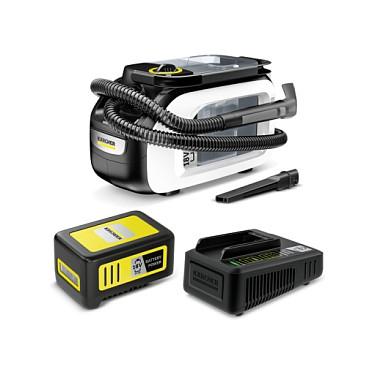 Pastrues Tepia Qilima Kärcher SE 3-18 Compact Home, 18V, 184W, 1.7L, 2.9L, 24min, Bateri 5Ah + Karikues - Zezë/Bardhë