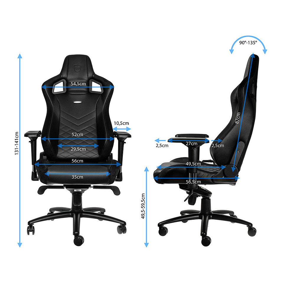 Karrige Gaming noblechairs EPIC / 4D Armrests / 90–135° / 120kg – Zezë - 6