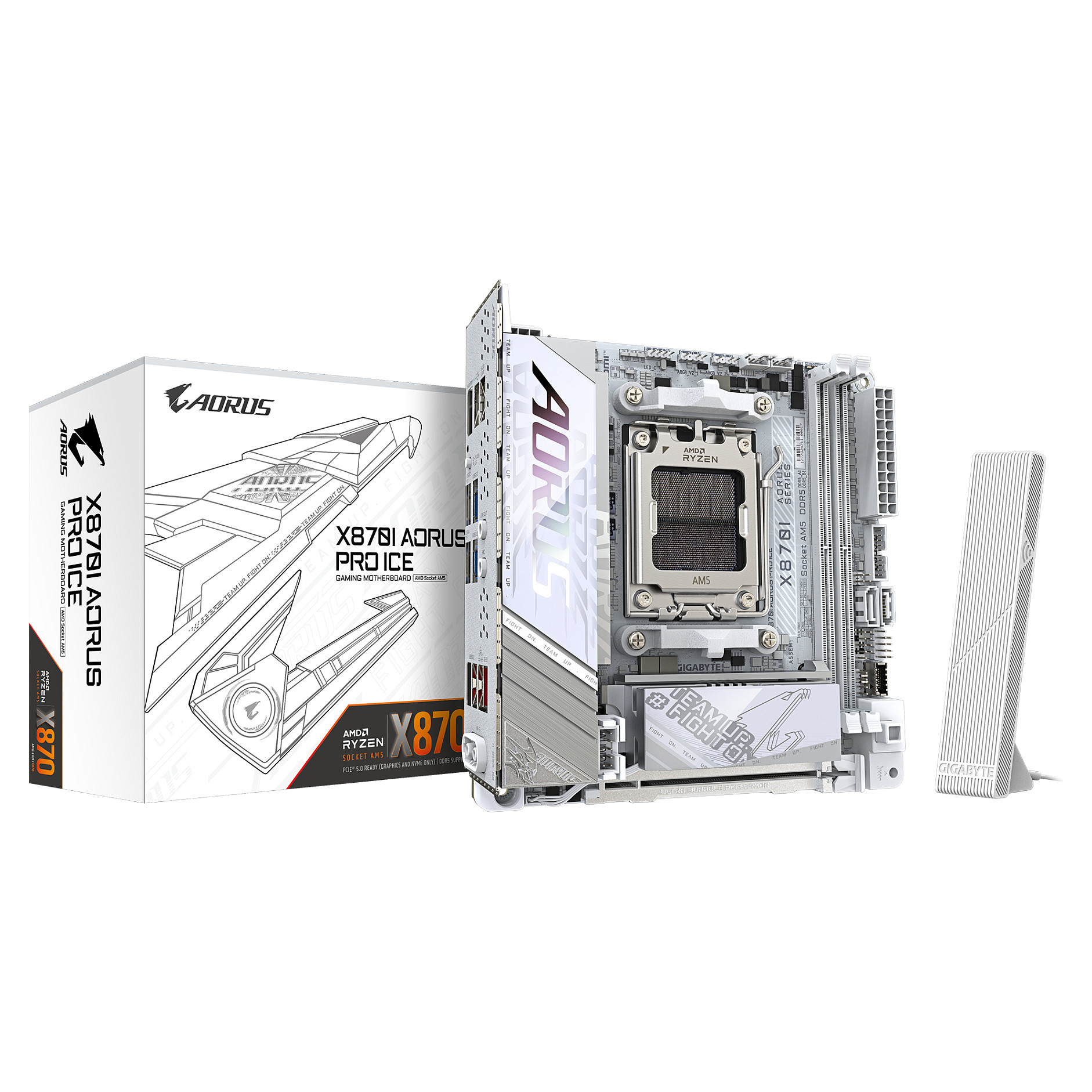Pllakë Amë GIGA X870I AORUS PRO ICE X870/DDR5/M-ITX - 1