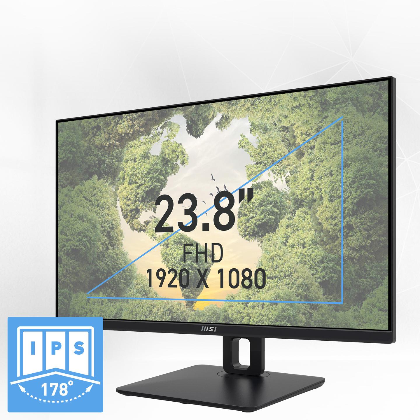 Monitor MSI Pro MP245PG / 23.8” / Full HD IPS LED / 100Hz / 1ms / HDMI+DP+VGA - Zezë - 20