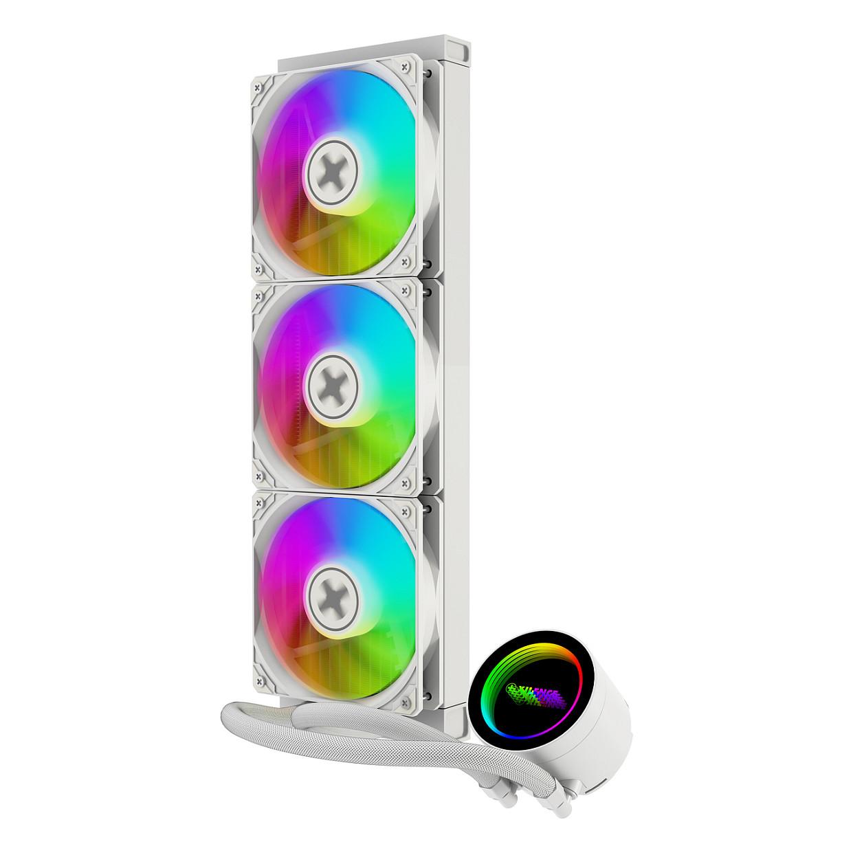 Ftohës për Procesor Xilence XC998, 360mm, 350W TDP, 3x120mm, ARGB - Bardhë - 2