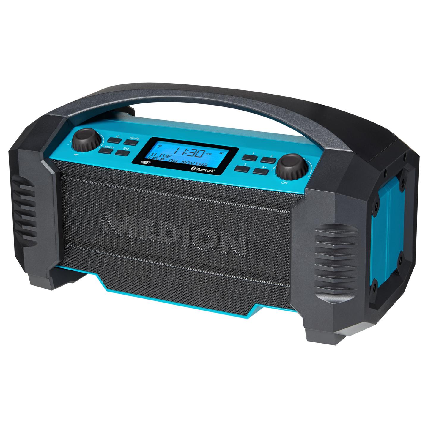 Radio për Punë MEDION LIFE E66050, AM, DAB+, FM, 15 W, Bateri me Autonomi deri në 15 orë - Zezë, Blu