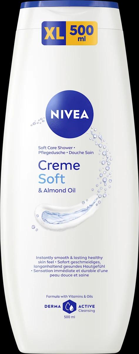 Krem për Dush NIVEA Creme Soft & Almond Oil / Vaj Bajame / Për të Gjitha Llojet e Lëkurës / 500 ml