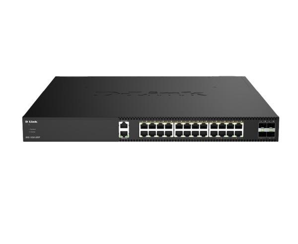 Switch D-Link DXS-1250-28YP/E, 24 porta 10G Multi-Gigabit PoE++, 4 porta SFP28 10/25G, PoE 470W, 680Gbps, Managed, Rack 1U - Zezë