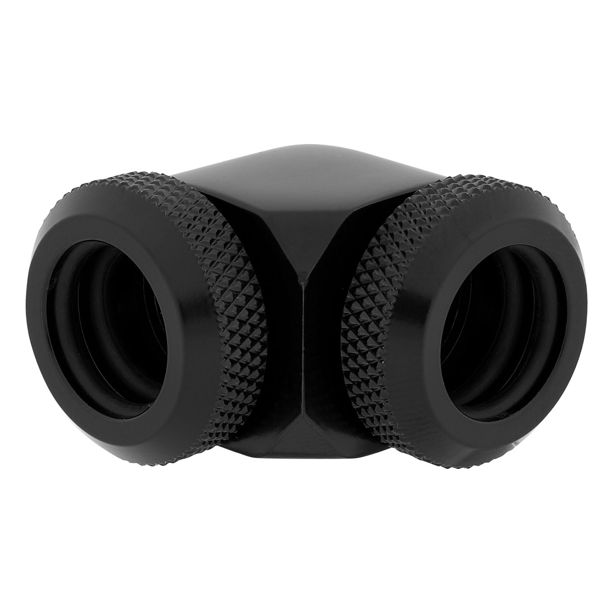 Aksesor për Ftohës Corsair Hydro X Series XF Hardline 90° / 12mm OD / 2 copë / G1/4" BSPP / Custom Watercooling – Zezë - 2