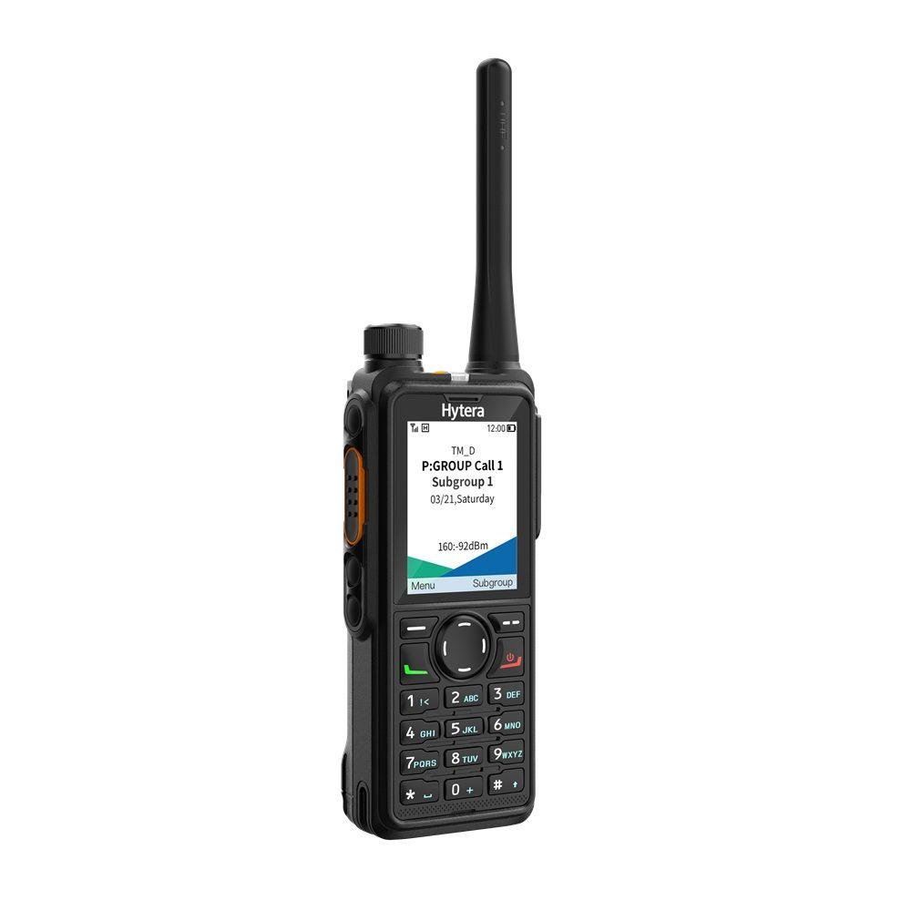 Radio Lidhje Hytera HP785 V1 (D) Stubby, VHF 136–174MHz, 2400mAh, DMR Tier II, Analog, IP68 - Zezë - 2