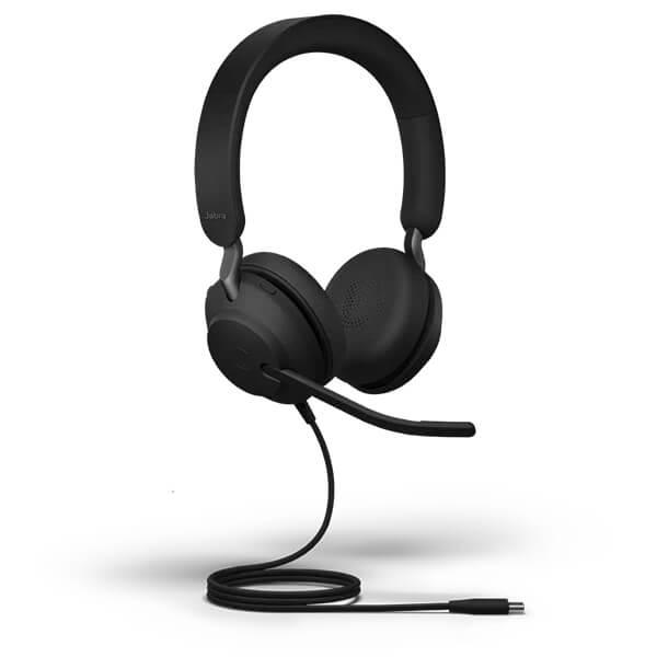 Kufje me kabllo Jabra Evolve2 40 SE MS Stereo / On-Ear / USB-C / Stereo / 40 mm / Mikrofon – Zezë - 1