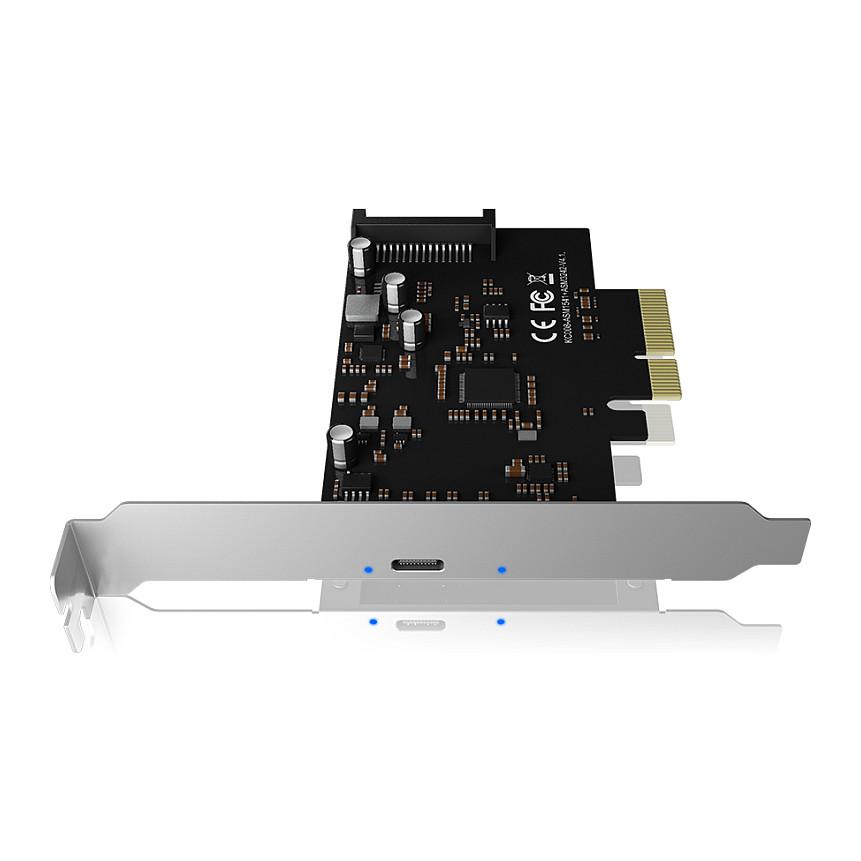 Aksesor për Disqe ICY BOX IB-PCI1901-C32 / PCIe 3.0 x4 / USB-C 3.2 Gen 2x2 / 20 Gbit/s / SATA 15-pin - Zezë - 3
