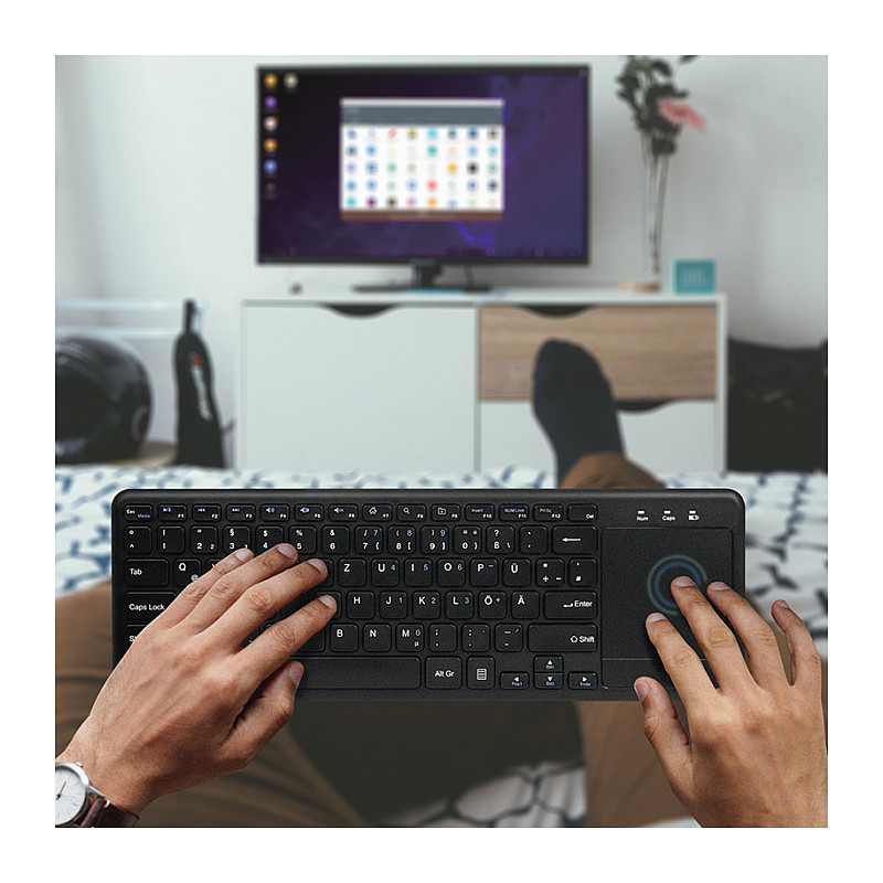 Tastierë pa kabllo LogiLink ID0188 / QWERTZ / Mini / RF Wireless - Zezë - 7