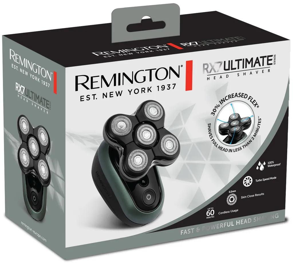 Makinë e rrojës Remington RX7 Ultimate XR1600, 5 Koka, Turbo, 60 Min, USB, Waterproof - Zezë,Gjelbër - 3