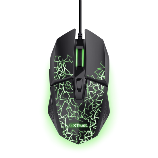 Maus Gaming Trust GXT 113 Felox / Wired / 200-6400 DPI / 6 Butona / LED Shumëngjyrësh - Zezë