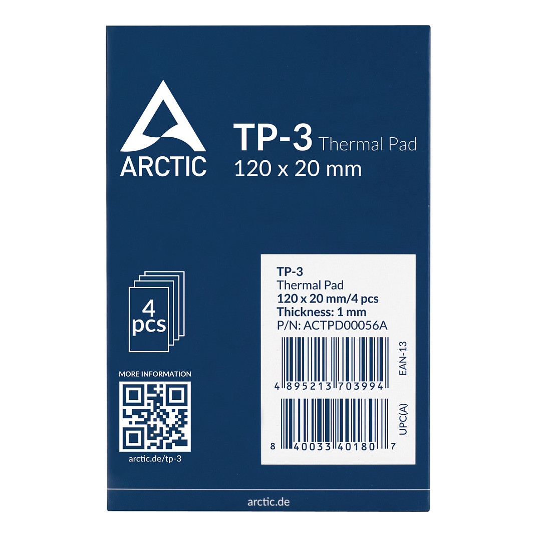 Pad Termik ARCTIC TP-3 / 120x20mm / 1.0mm / 4pcs - Kaltër  - 5