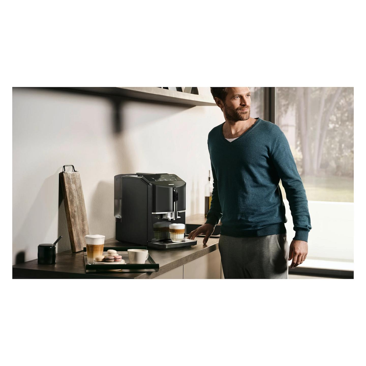 Aparat për Kafe Siemens EQ.300 TF301E19, 1300 W, 15 bar, Rezervuar 1.4 L, Mulli Qeramik – Zezë - 5