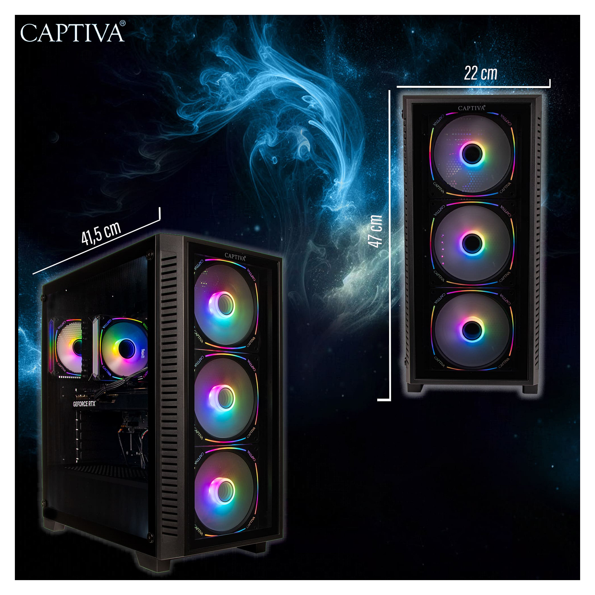 Kompjuter Gaming Captiva R98-664 / Ryzen 7 7800X3D / 32GB DDR5 / 1TB / RTX 5070 Ti 16GB - Zezë - 5