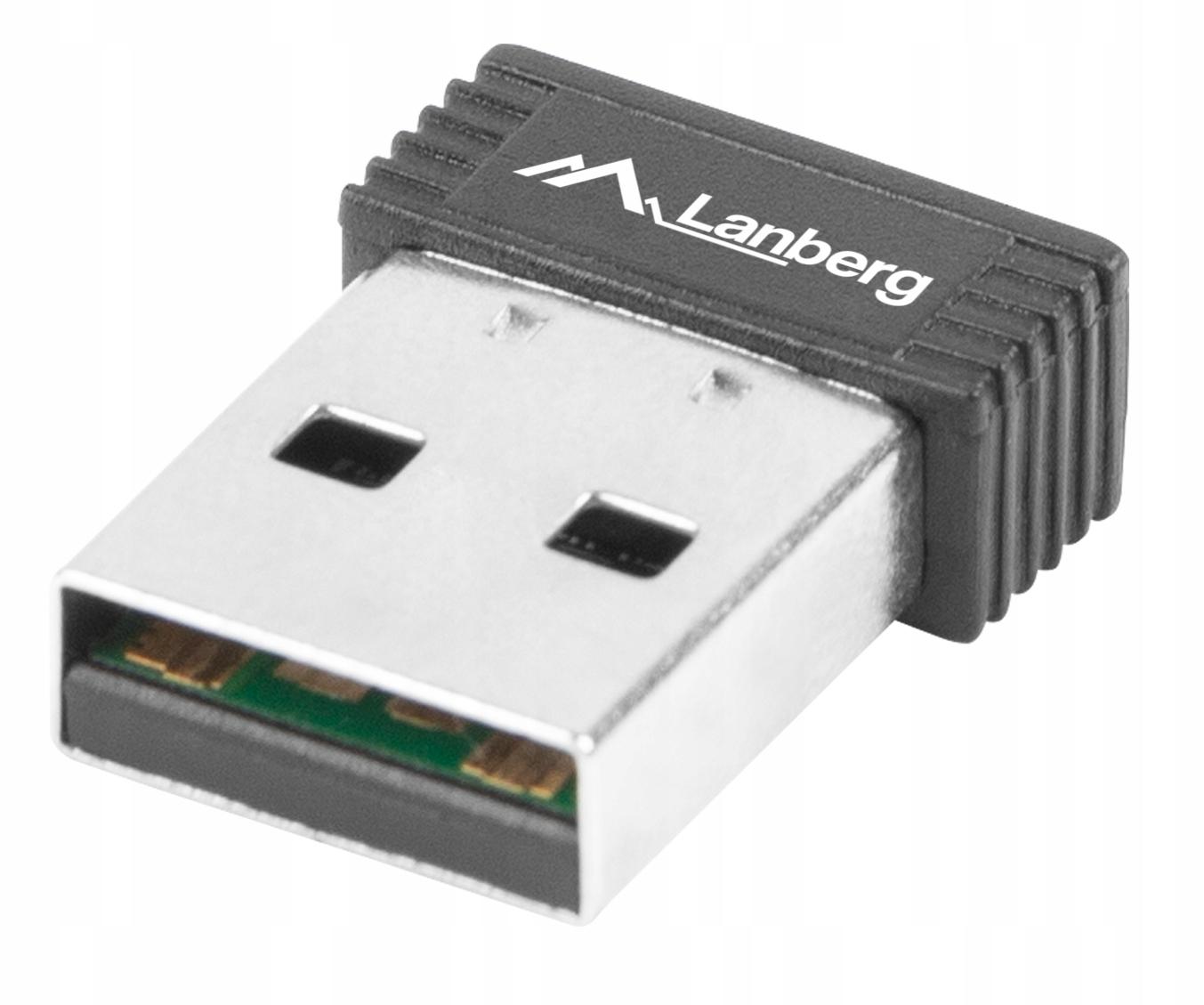 Adapter Rrjeti Lanberg NC-0150-WI, Wi-Fi 4, N150, 2.4GHz, 150Mbps, USB 2.0, 1x Antenë e Brendshme - Zezë