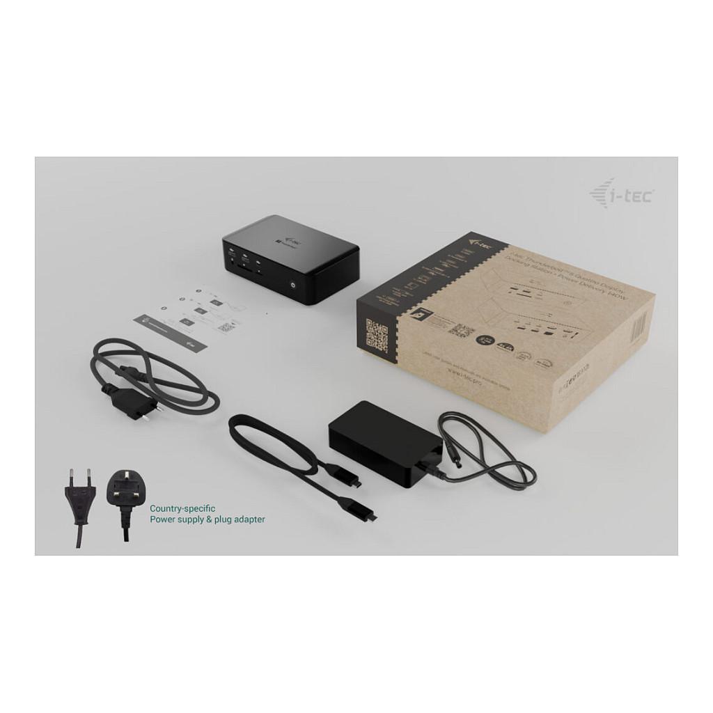 Docking Station i-tec TB5QUATTRODOCKPD, Thunderbolt 5, Power Delivery 140W, 5x USB, 2.5GbE LAN, SD/TF, Audio 3.5mm, deri në 4 monitorë - Zezë - 16